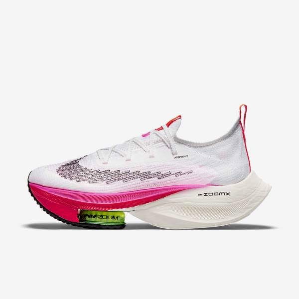 Nike Air Zoom Alphafly NEXT% Flyknit Cestne Zavodne Bežecké Tenisky Damske Biele Čierne Čierne | NK987TGR