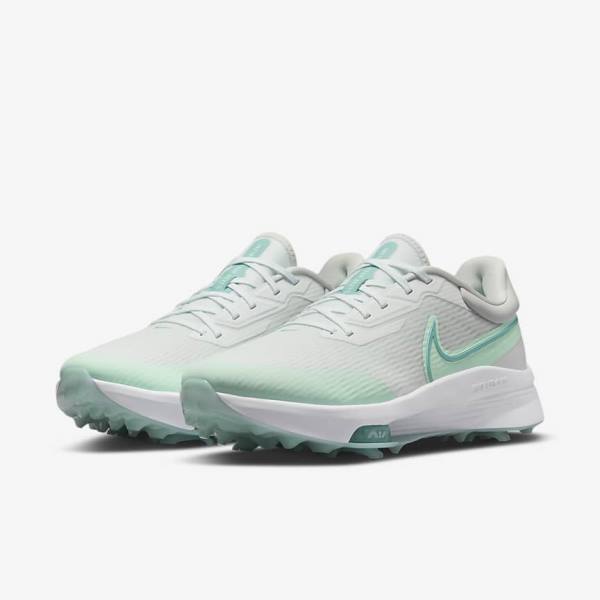 Nike Air Zoom Infinity Tour NEXT% Golfove Topanky Panske Biele Mätové Platina Tyrkysové | NK607HIC