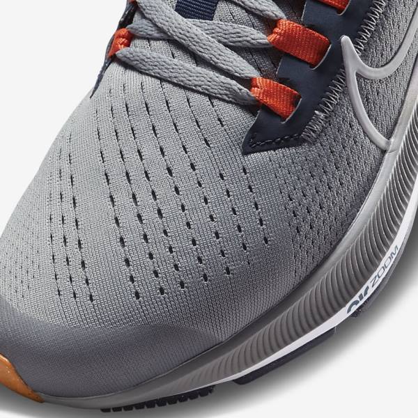 Nike Air Zoom Pegasus 38 Older Cestne Bežecké Tenisky Detske Siva Námornícka Modrá Oranžové Biele | NK940YUR