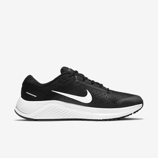 Nike Air Zoom Structure 23 Cestne Bežecké Tenisky Panske Čierne Tmavo Siva Biele | NK981JMF