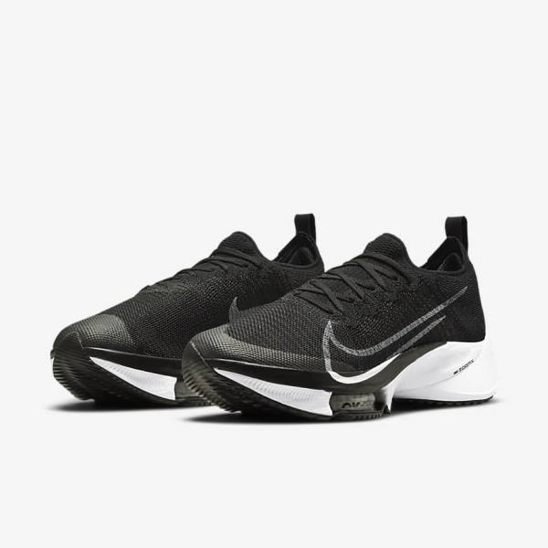 Nike Air Zoom Tempo NEXT% Cestne Bežecké Tenisky Panske Čierne Tmavo Siva Platina Biele | NK602LNJ