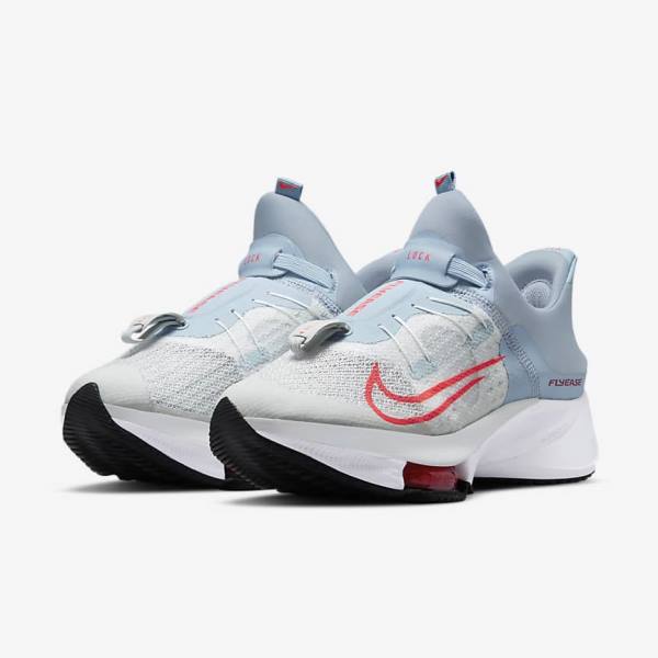 Nike Air Zoom Tempo NEXT% FlyEase Easy On-Off Cestne Bežecké Tenisky Damske Svetlo Modre Platina Biele Červené | NK465WQO