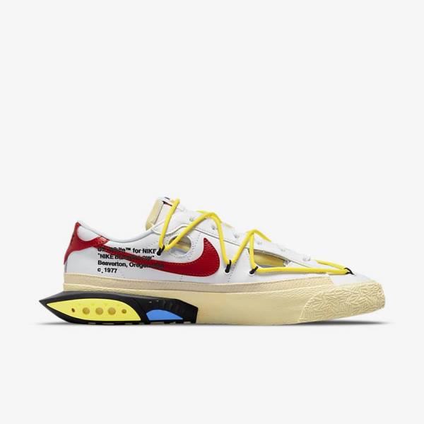 Nike Blazer Low 77 x Off-White™ Tenisky Panske Biele Žlté Hnedožltý Červené | NK892IDV