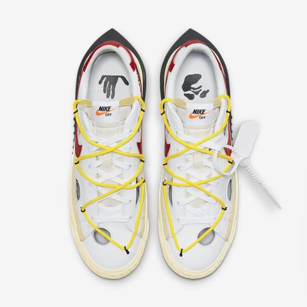 Nike Blazer Low 77 x Off-White™ Tenisky Panske Biele Žlté Hnedožltý Červené | NK892IDV