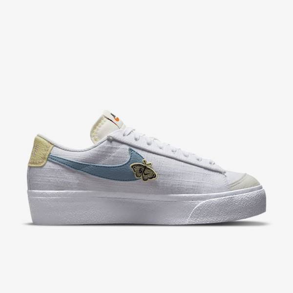 Nike Blazer Low Platforme Next Nature Tenisky Damske Biele Ruzove Biele Modre | NK142GAM