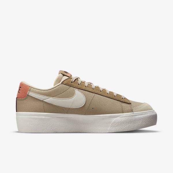 Nike Blazer Low Platforme SP Tenisky Damske Hnedožltý Svetlo Béžové | NK968HZC