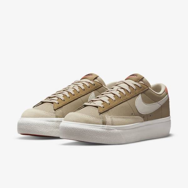 Nike Blazer Low Platforme SP Tenisky Damske Hnedožltý Svetlo Béžové | NK968HZC