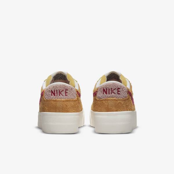 Nike Blazer Low Platforme Tenisky Damske Zlate Ruzove Bordove | NK348RDV