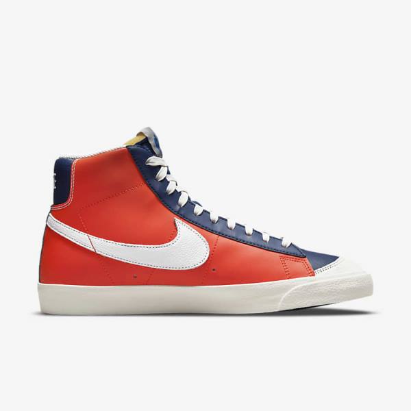 Nike Blazer Stredne 77 EMB Tenisky Panske Biele Modre Oranžové | NK509EGK