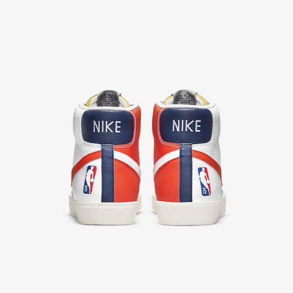 Nike Blazer Stredne 77 EMB Tenisky Panske Biele Modre Oranžové | NK509EGK