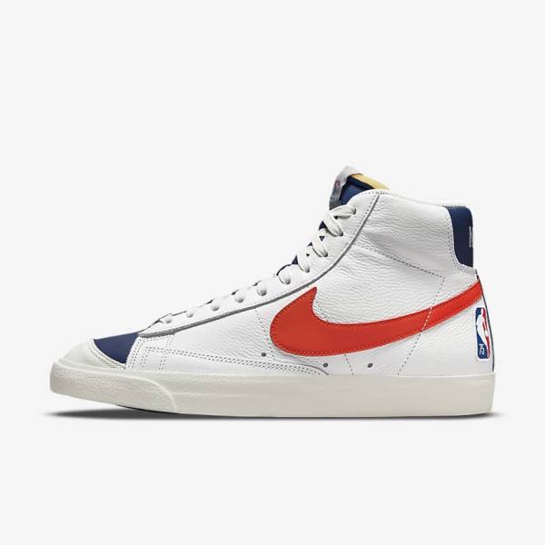 Nike Blazer Stredne 77 EMB Tenisky Panske Biele Modre Oranžové | NK509EGK