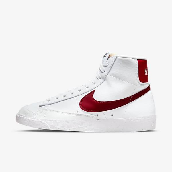 Nike Blazer Stredne 77 Next Nature Tenisky Damske Biele Čierne Červené | NK263KAD