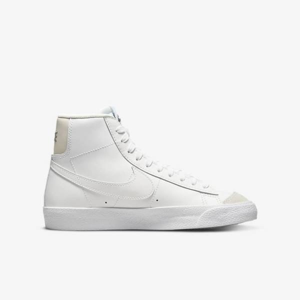 Nike Blazer Stredne 77 Older Tenisky Detske Biele Svetlo Hnede Biele | NK253BVM