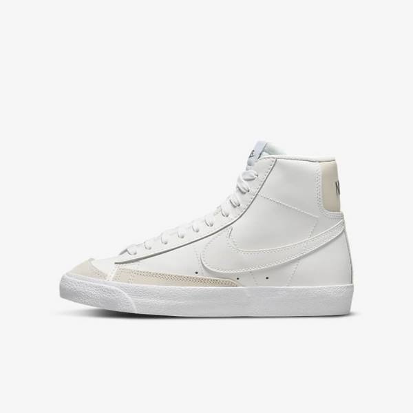 Nike Blazer Stredne 77 Older Tenisky Detske Biele Svetlo Hnede Biele | NK253BVM