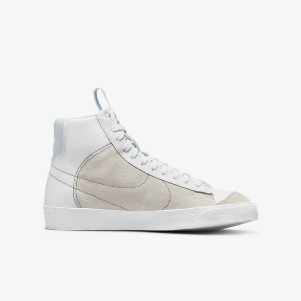 Nike Blazer Stredne 77 SE Dance Older Tenisky Detske Biele Modre Siva | NK485JHU