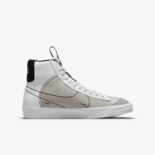 Nike Blazer Stredne 77 SE Dance Older Tenisky Detske Biele Čierne Biele Bordove | NK563VZC