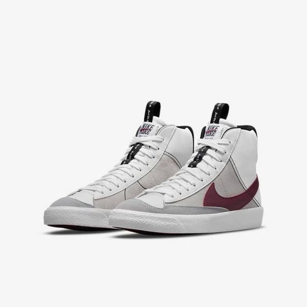 Nike Blazer Stredne 77 SE Dance Older Tenisky Detske Biele Čierne Biele Bordove | NK563VZC