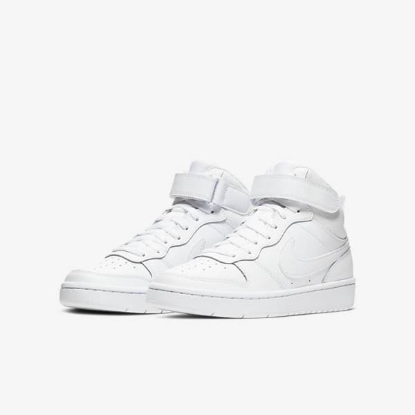 Nike Court Borough Stredne 2 Older Tenisky Detske Biele | NK312ALC