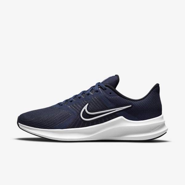 Nike Downshifter 11 Cestne Bežecké Tenisky Panske Námornícka Modrá Tmavo Obsidian Biele | NK024TYQ