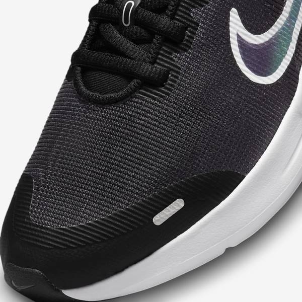 Nike Downshifter 12 Older Cestne Bežecké Tenisky Detske Čierne Tmavo Siva Biele | NK169DZR