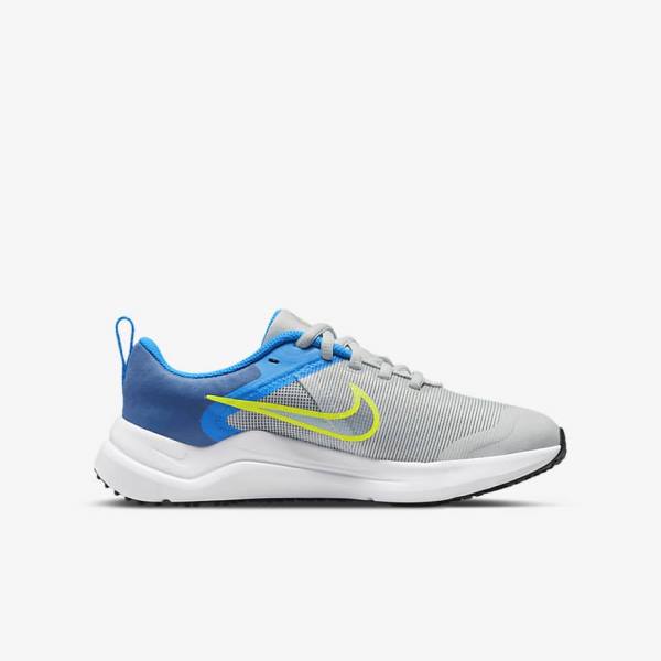 Nike Downshifter 12 Older Cestne Bežecké Tenisky Detske Siva Modre Siva Námornícka Modrá Siva | NK319KLS