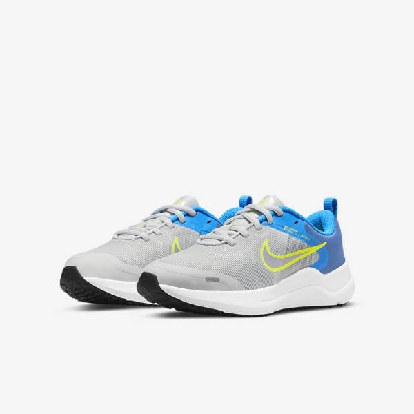 Nike Downshifter 12 Older Cestne Bežecké Tenisky Detske Siva Modre Siva Námornícka Modrá Siva | NK319KLS