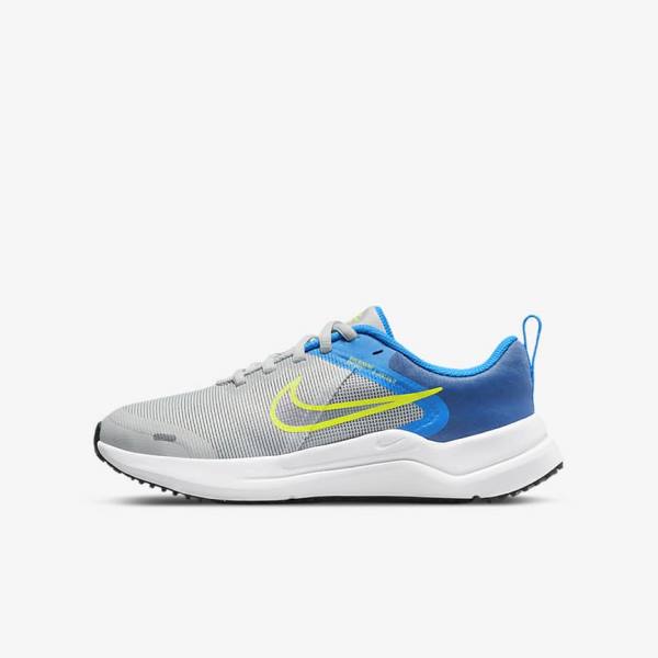 Nike Downshifter 12 Older Cestne Bežecké Tenisky Detske Siva Modre Siva Námornícka Modrá Siva | NK319KLS