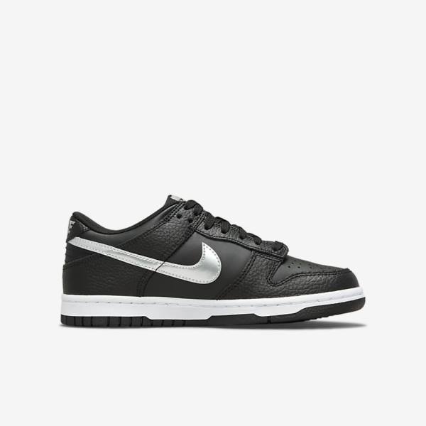 Nike Dunk Low Older Tenisky Detske Čierne Siva Biele | NK810LVA