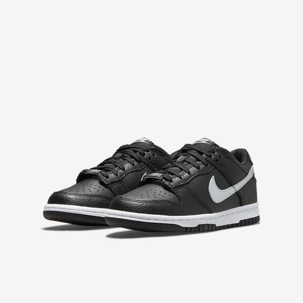 Nike Dunk Low Older Tenisky Detske Čierne Siva Biele | NK810LVA