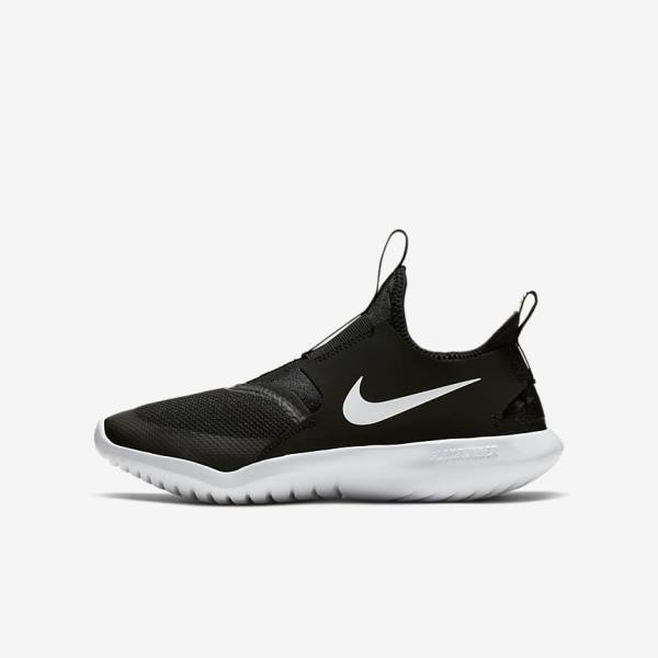 Nike Flex Runner Older Bežecké Tenisky Detske Čierne Biele | NK861VGN