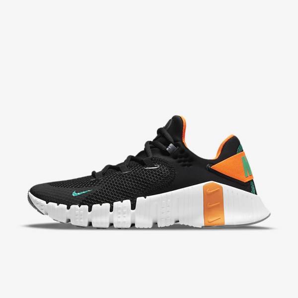 Nike Free Metcon 4 Botasky Panske Čierne Oranžové Biele Tyrkysové | NK702EXR