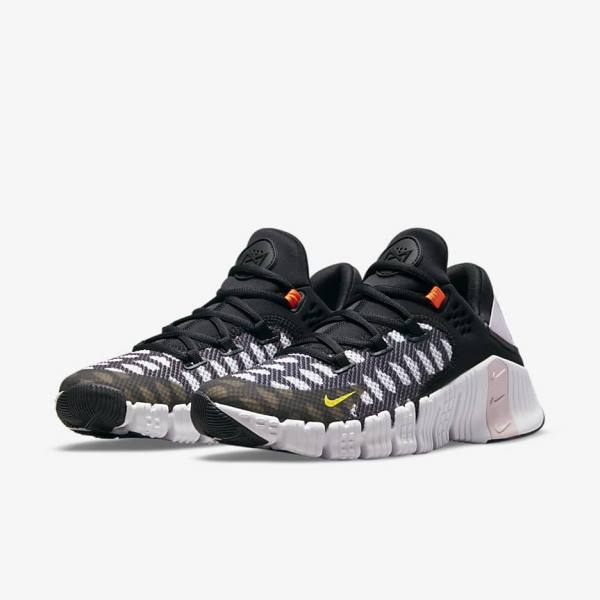 Nike Free Metcon 4 Botasky Panske Čierne Biele Modre Žlté | NK730RQV