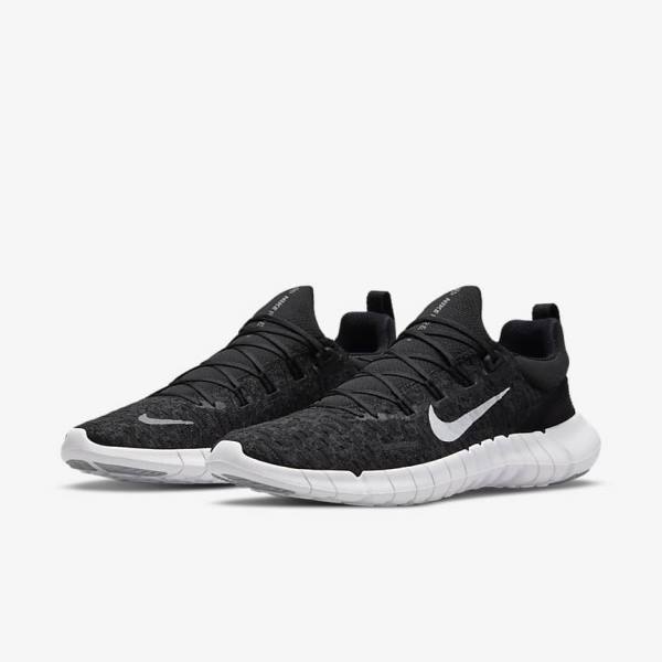 Nike Free Run 5.0 Cestne Bežecké Tenisky Panske Čierne | NK019ELK