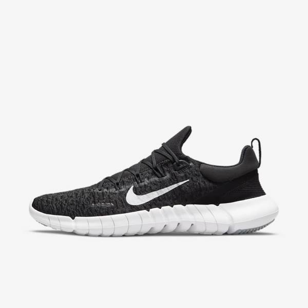 Nike Free Run 5.0 Cestne Bežecké Tenisky Panske Čierne | NK019ELK