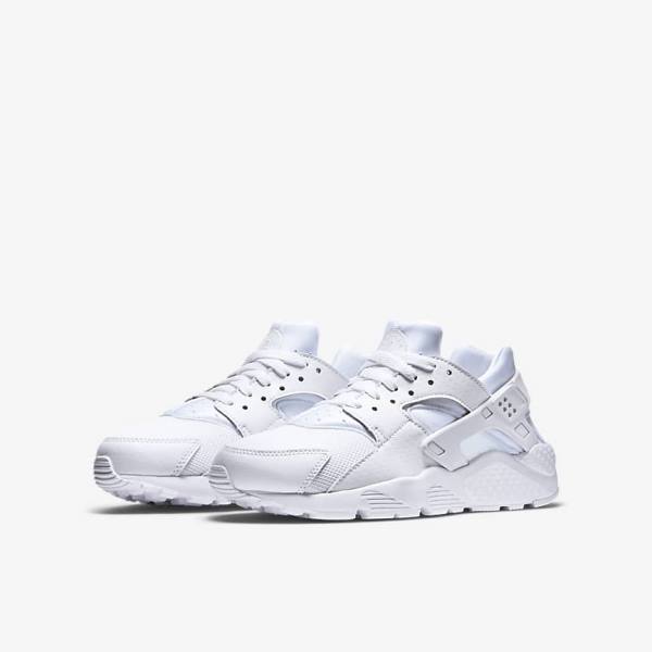 Nike Huarache Run Older Tenisky Detske Biele Platina Biele | NK452VFK