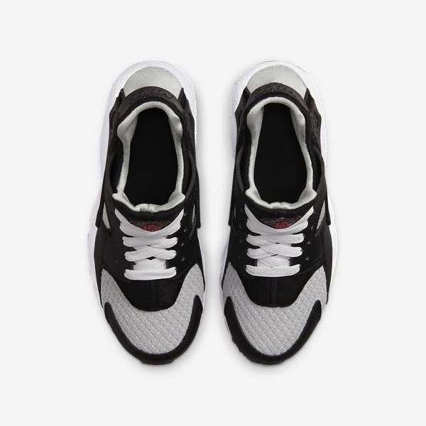 Nike Huarache Run Older Tenisky Detske Čierne Siva Biele Červené | NK184DBR