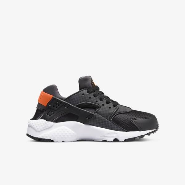 Nike Huarache Run Older Tenisky Detske Čierne Oranžové Siva Biele | NK287JVZ