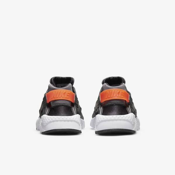 Nike Huarache Run Older Tenisky Detske Čierne Oranžové Siva Biele | NK287JVZ