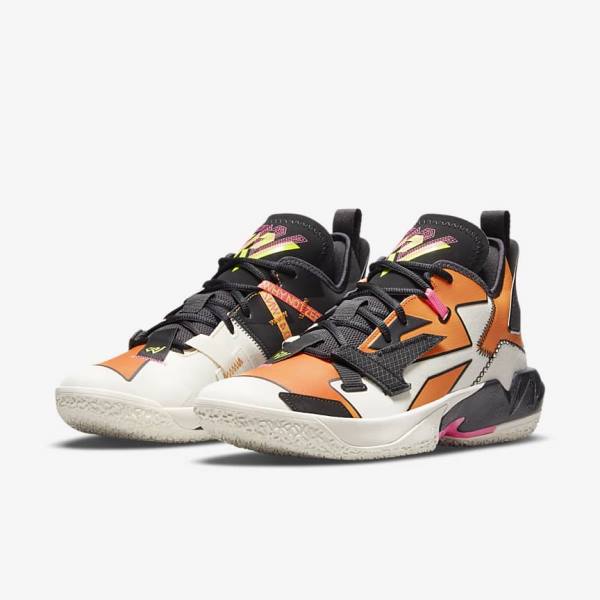 Nike Jordan Why Not Zer0.4 Basketbalove Tenisky Panske Biele Oranžové Čierne | NK548DLM