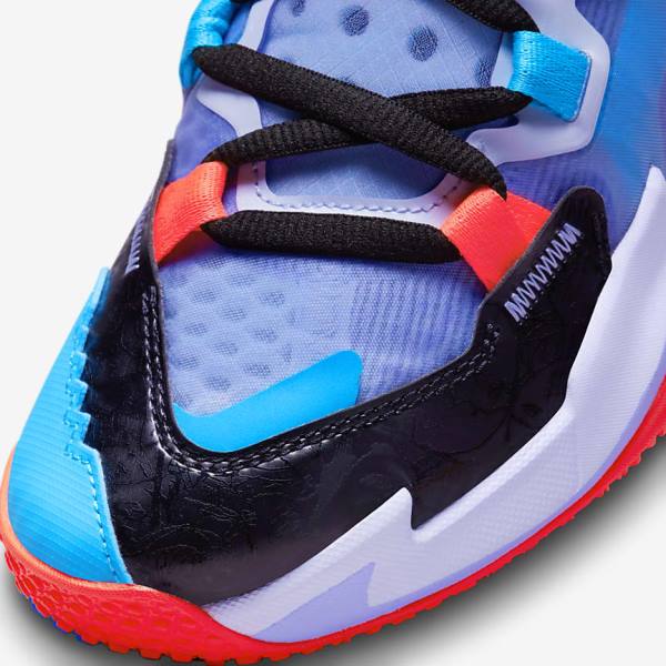 Nike Jordan Why Not Zer0.5 Older Basketbalove Tenisky Detske Čierne Modre Svetlo Červené | NK306MEK