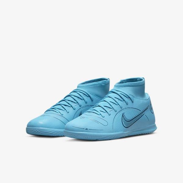 Nike Jr. Mercurial Superfly 8 Club IC Older Indoor-Court Kopačky Detske Modre Oranžové | NK748GYZ