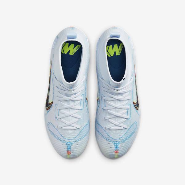 Nike Jr. Mercurial Superfly 8 Pro FG Younger and Older Firm-Grounds Kopačky Detske Siva Svetlo Modre | NK047LJR