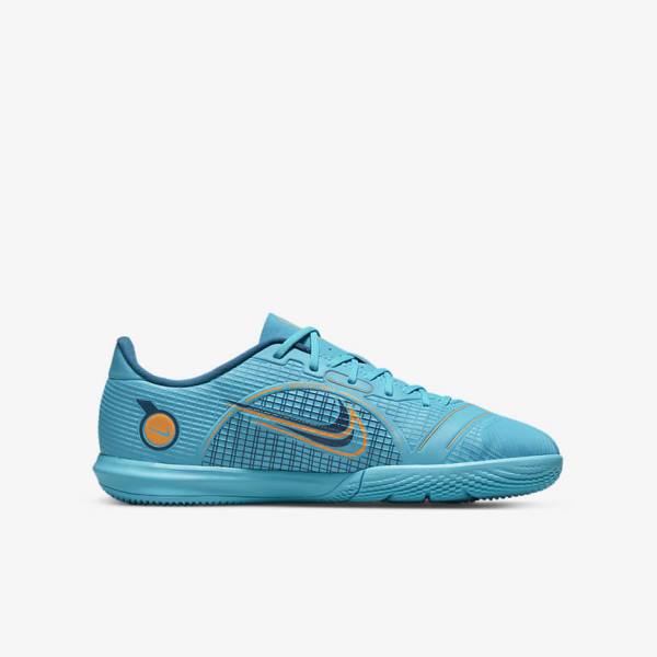 Nike Jr. Mercurial Vapor 14 Academy IC Older Indoor Court Kopačky Detske Modre Oranžové | NK601DES