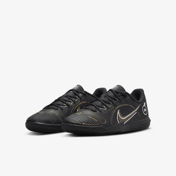 Nike Jr. Mercurial Vapor 14 Academy IC Older Indoor Court Kopačky Detske Čierne Metal Strieborne Siva Metal Zlate | NK725QRN