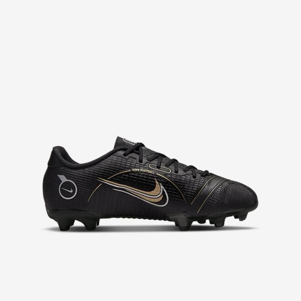 Nike Jr. Mercurial Vapor 14 Academy MG Older Multi-Ground Kopačky Detske Čierne Metal Strieborne Siva Metal Zlate | NK827HBV