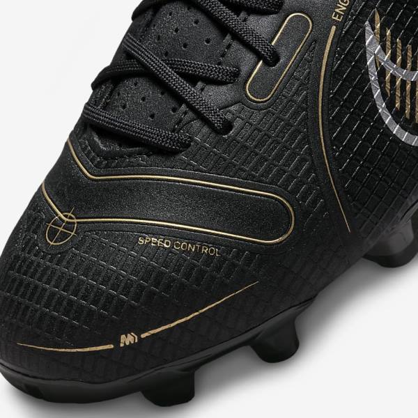 Nike Jr. Mercurial Vapor 14 Academy MG Older Multi-Ground Kopačky Detske Čierne Metal Strieborne Siva Metal Zlate | NK827HBV