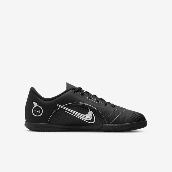 Nike Jr. Mercurial Vapor 14 Club IC Older Indoor Court Kopačky Detske Čierne Siva Metal Strieborne | NK153IZO