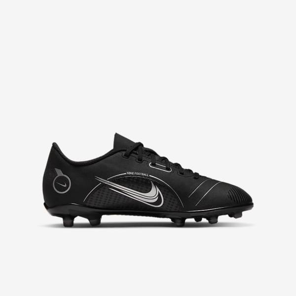 Nike Jr. Mercurial Vapor 14 Club MG Older Multi-Ground Kopačky Detske Čierne Siva Metal Strieborne | NK140TZB