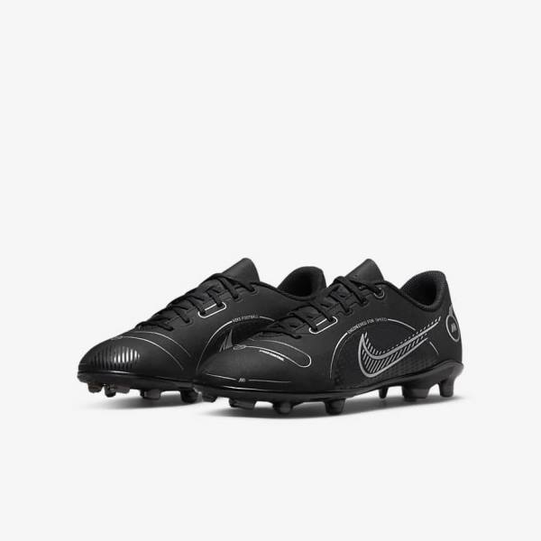 Nike Jr. Mercurial Vapor 14 Club MG Older Multi-Ground Kopačky Detske Čierne Siva Metal Strieborne | NK140TZB