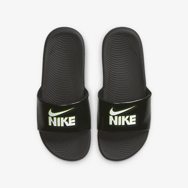 Nike Kawa Older Slapky Detske Čierne Biele | NK826PVL